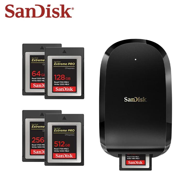 SanDisk CFexpress B Ÿ ī  , ͽƮ  64GB 128GB 256GB 512GB ޸, 4K  ӵ 1700 mb/s ī޶ CFe ī